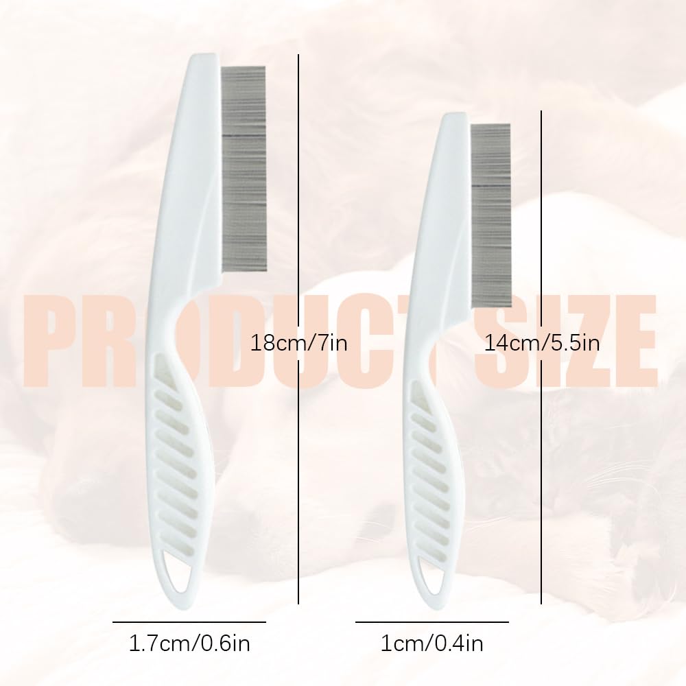 2 Pack Multifunctional Pet Comb, Upgrade Pet Grooming Brush Magic Tear Stain Removal Fine Tooth Stainless Massage Comb Kit for Puppies and Dogs (Blue)