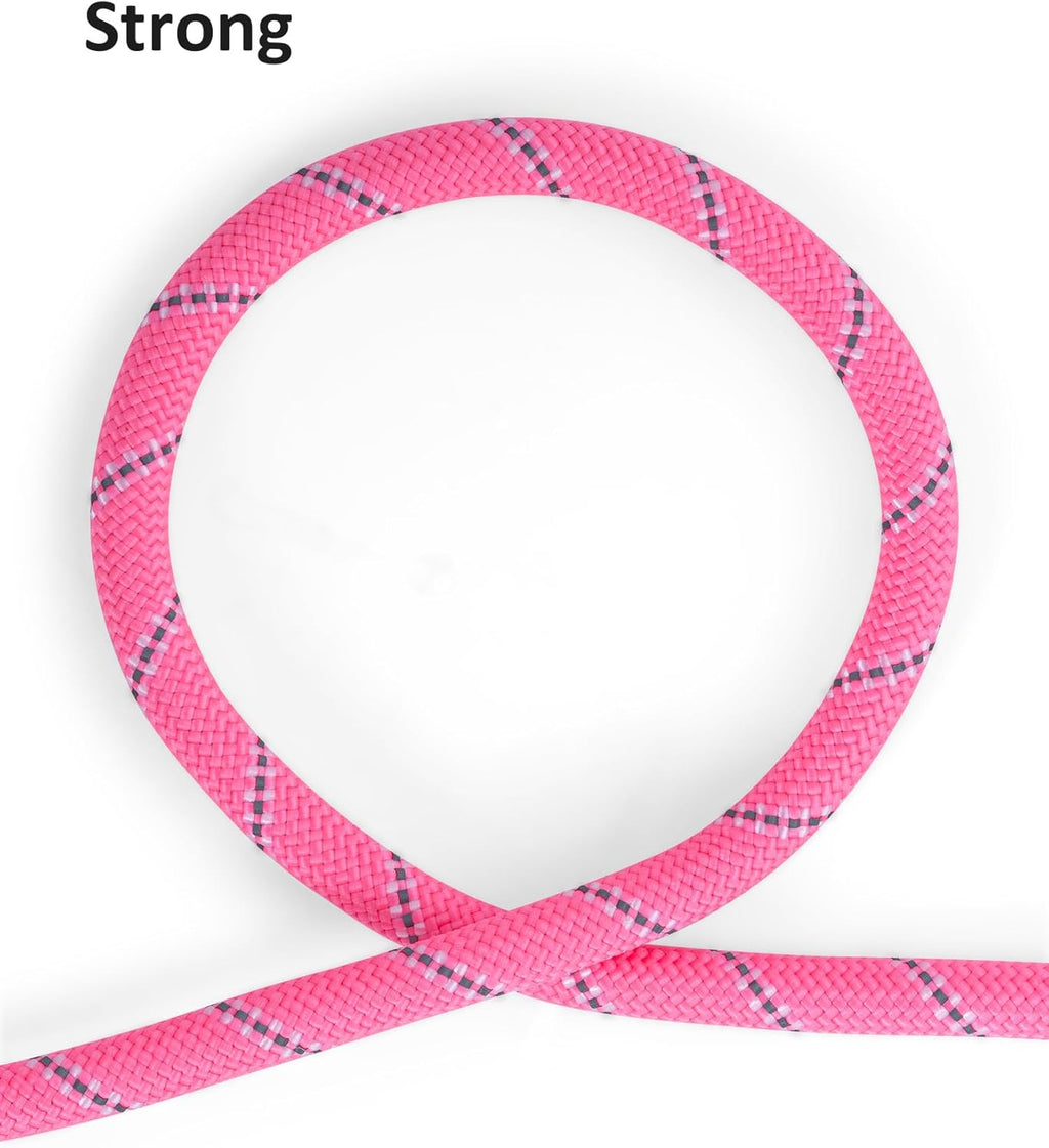 (2 Pack) Long Dog Leash for Dog Training 16FT/20FT/30FT/50FT, Reflective Heavy Duty Dog Lead for Large Medium Small Dogs Outside Walking, Playing, Camping, or Yard,Orange&Pink 30FT