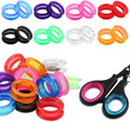 16 Pcs Silicone Scissor Finger Rings, Thumb Insert Protection Grips for Pet Grooming Scissors, Barber hair Grips for Dog Hair Cutting barber barber grips for finger gripper