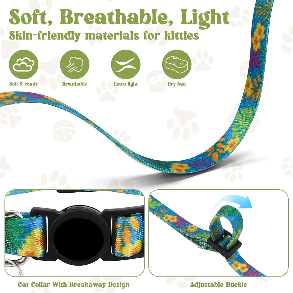 2 Pack Cat Harness and Leash Set - Escape Proof Adjustable Cat Harness, Outdoor Travel Harness for Cats & Kittens