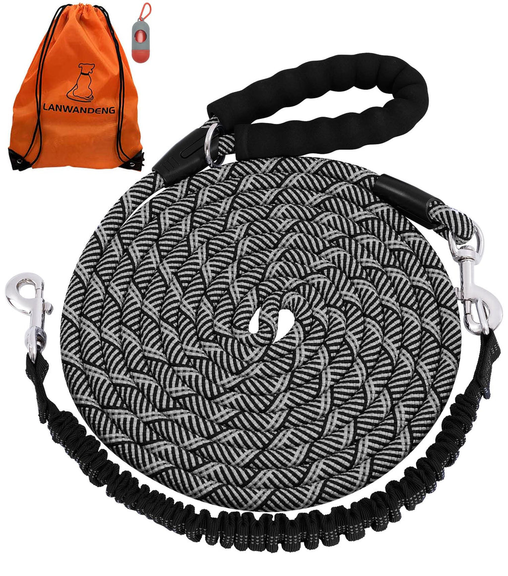 (2 Pack) Long Dog Leash for Dog Training 16FT/20FT/30FT/50FT, Reflective Heavy Duty Dog Lead for Large Medium Small Dogs Outside Walking, Playing, Camping, or Yard,Orange&Pink 30FT