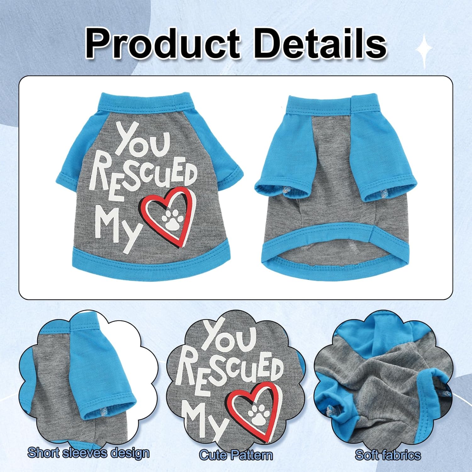 8 PCS Chihuahua Clothes, Dog Clothes for Small Dogs, Pet Clothing Comfortable, Breathable XSmall Dog Clothing for Chihuahua, Yorkie, Teacup XS