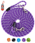 (2 Pack) Long Dog Leash for Dog Training 16FT/20FT/30FT/50FT, Reflective Heavy Duty Dog Lead for Large Medium Small Dogs Outside Walking, Playing, Camping, or Yard,Orange&Pink 30FT